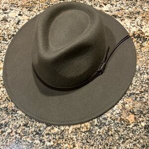DPC Doreman Pacific Stylish Dark Taupe/Gray 100% Wool Fedora Hat vintage